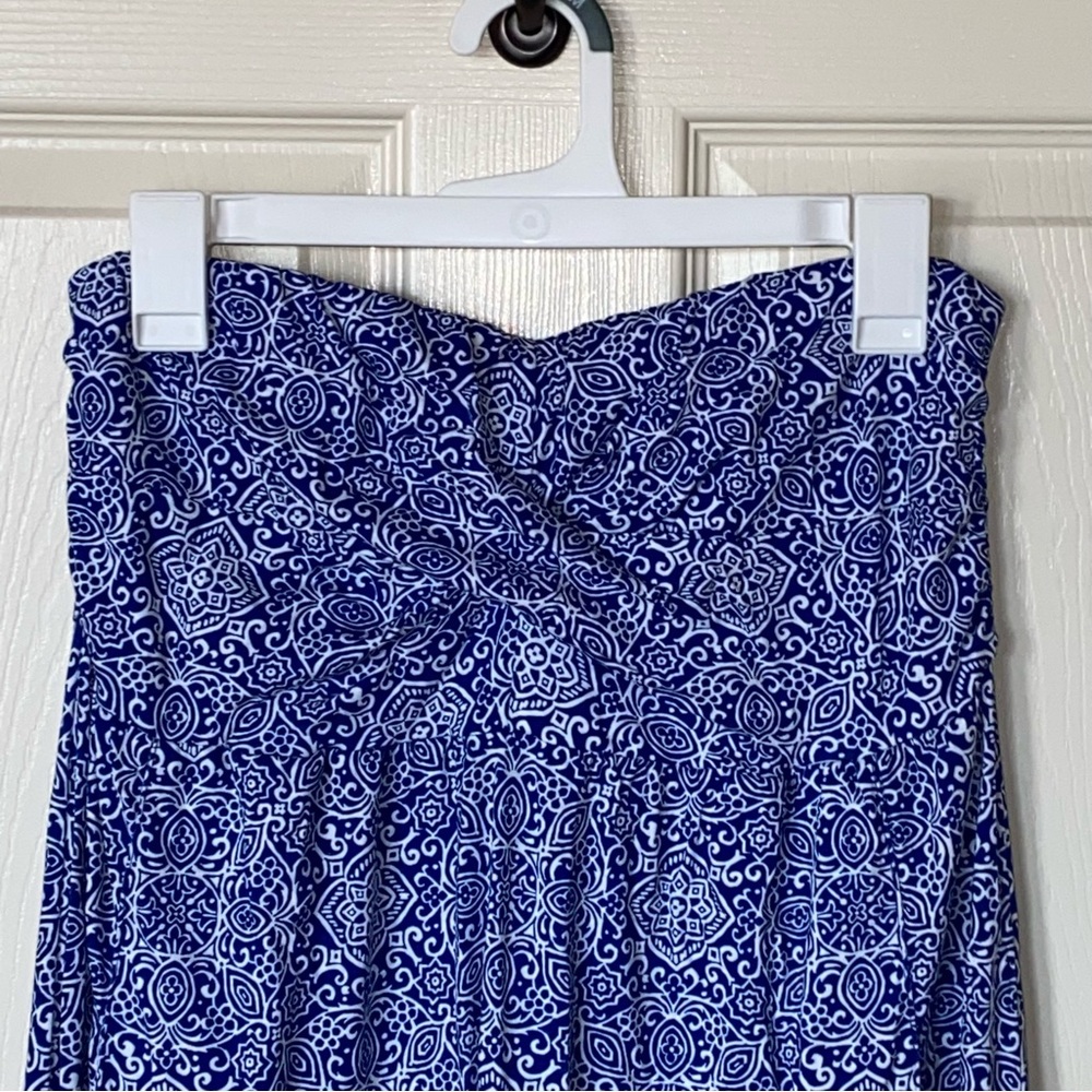 Garnet Hill Blue & White Maxi Dress ☀️ - Picture 12 of 13